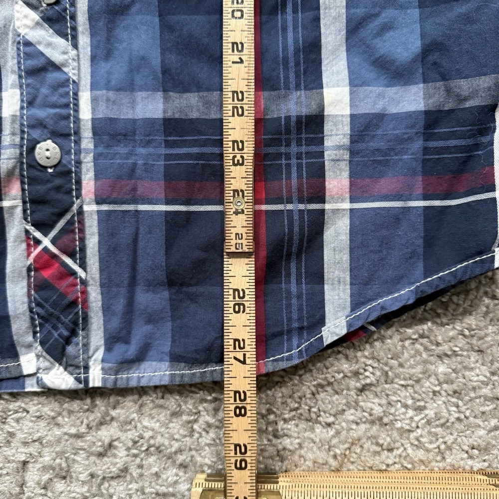 BKE Athletic Fit Men's Plaid Button Up Long Sleeve SZ S Double Chest Pockets - Picture 8 of 12